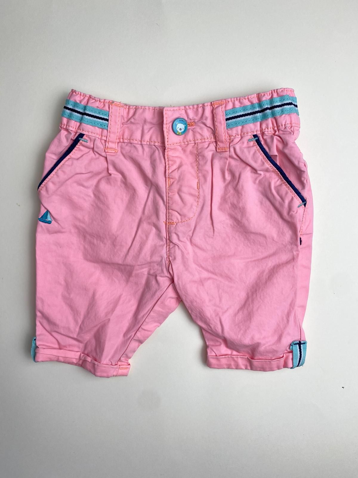 Pantaloncini rosa per bambino con dettagli a righe
