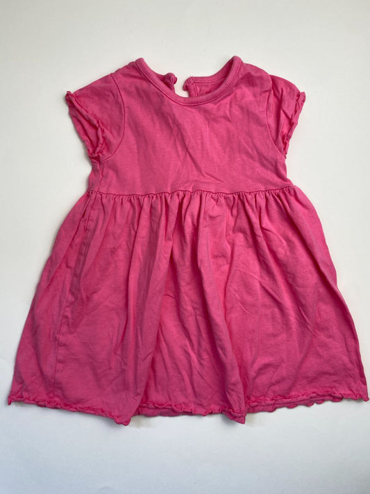 Vestito rosa a maniche corte per bambina