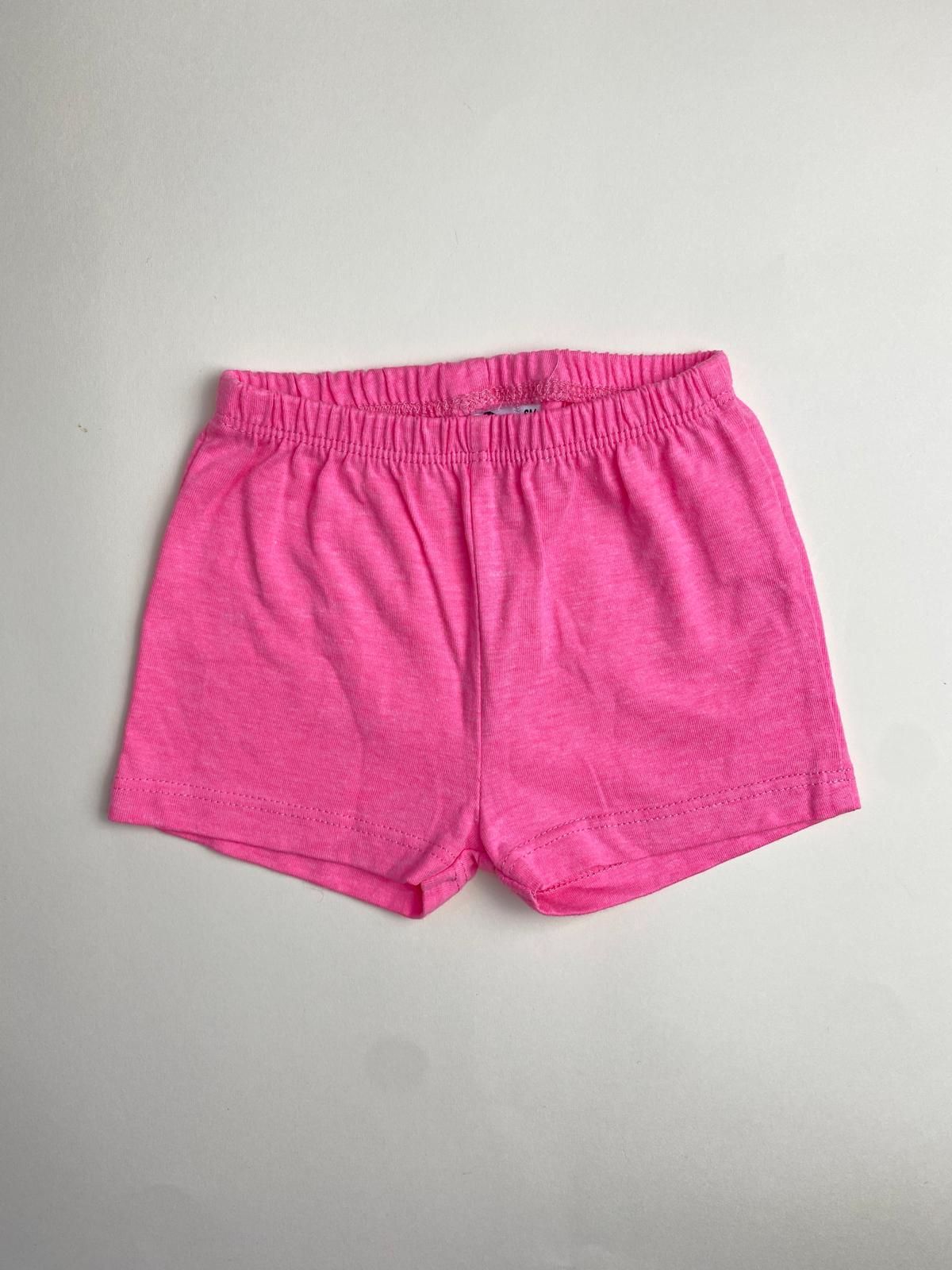 Shorts in cotone rosa per bambina