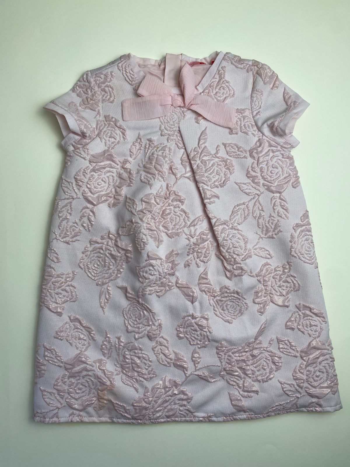 Vestito bambina rosa maniche corte