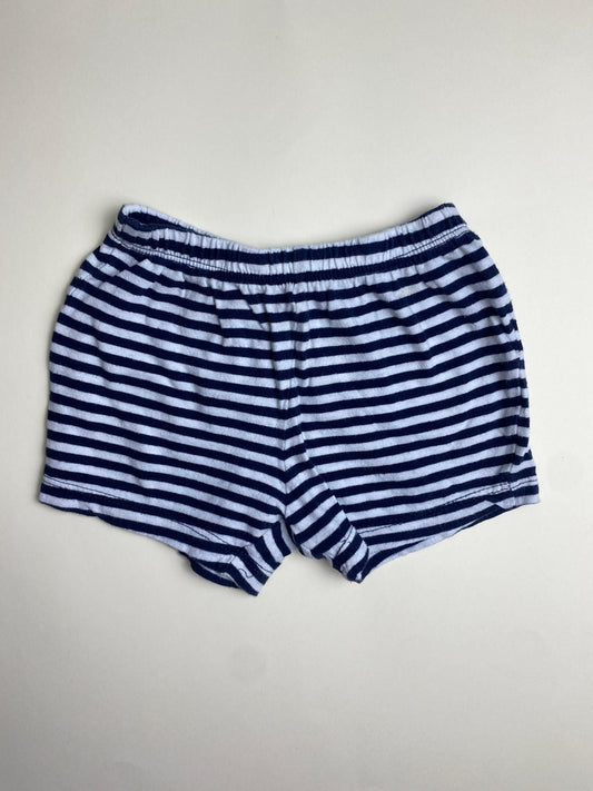 Pantaloncini a righe blu e bianche