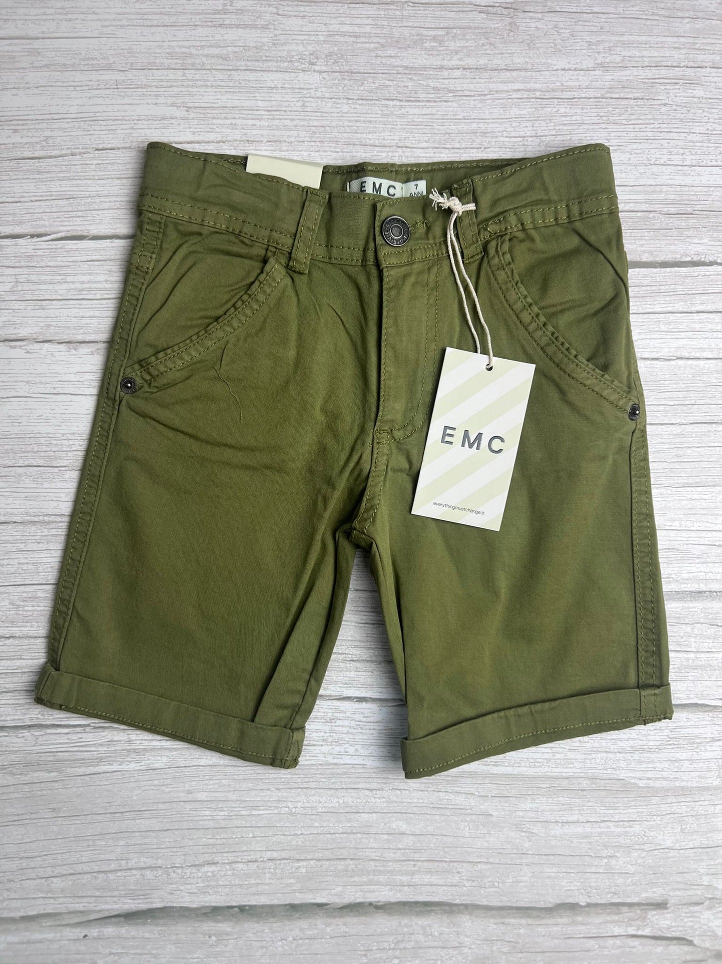 Shorts Chino Bambino verde militare