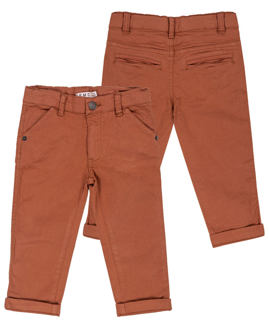 Pantaloni Chino Color Ruggine