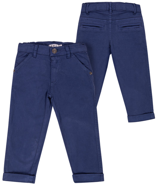 Pantaloni Chino Color blue navy