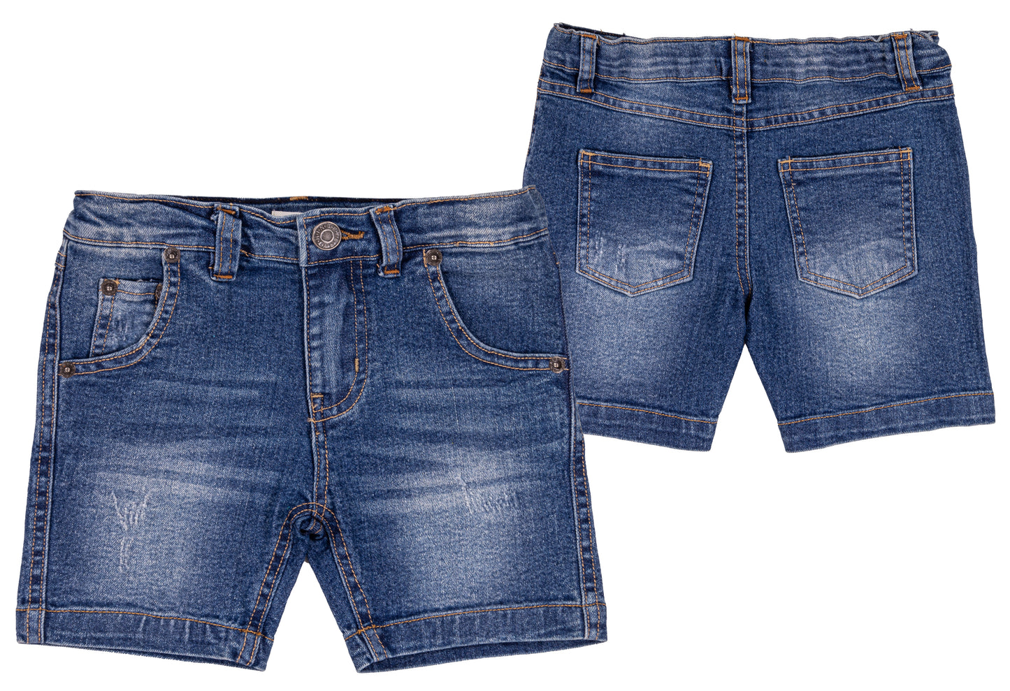 Shorts in denim blu lavato