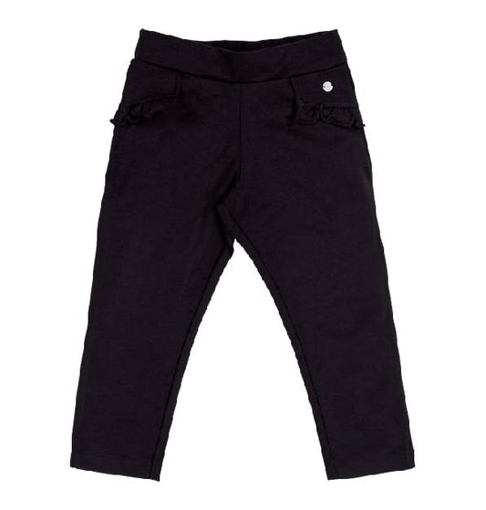 Pantaloni neri con volant per bambina