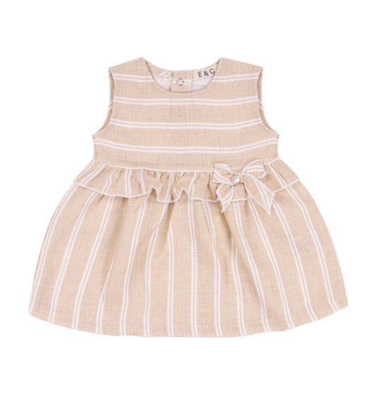 Vestito a righe in lino