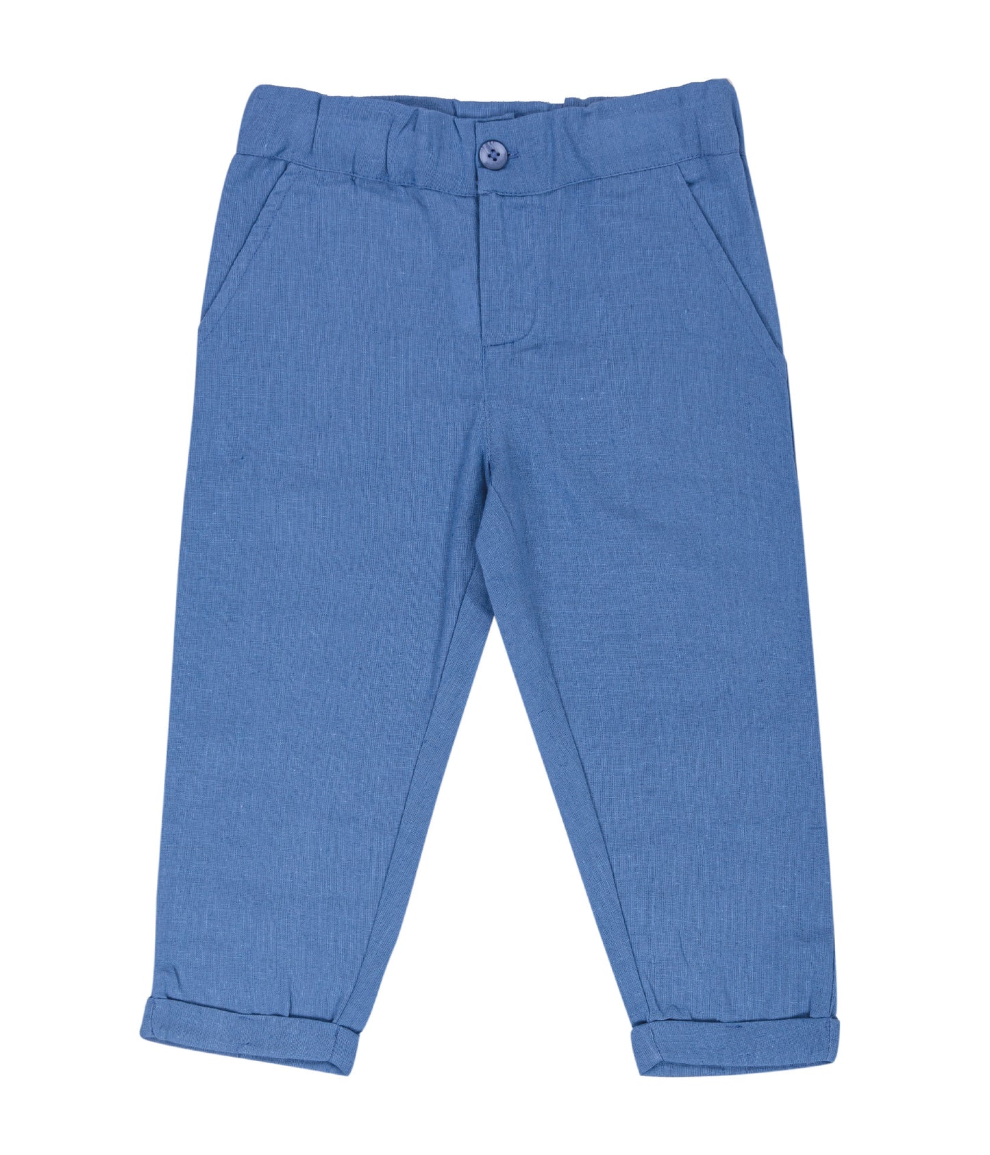 Pantalone chino in misto cotone e lino