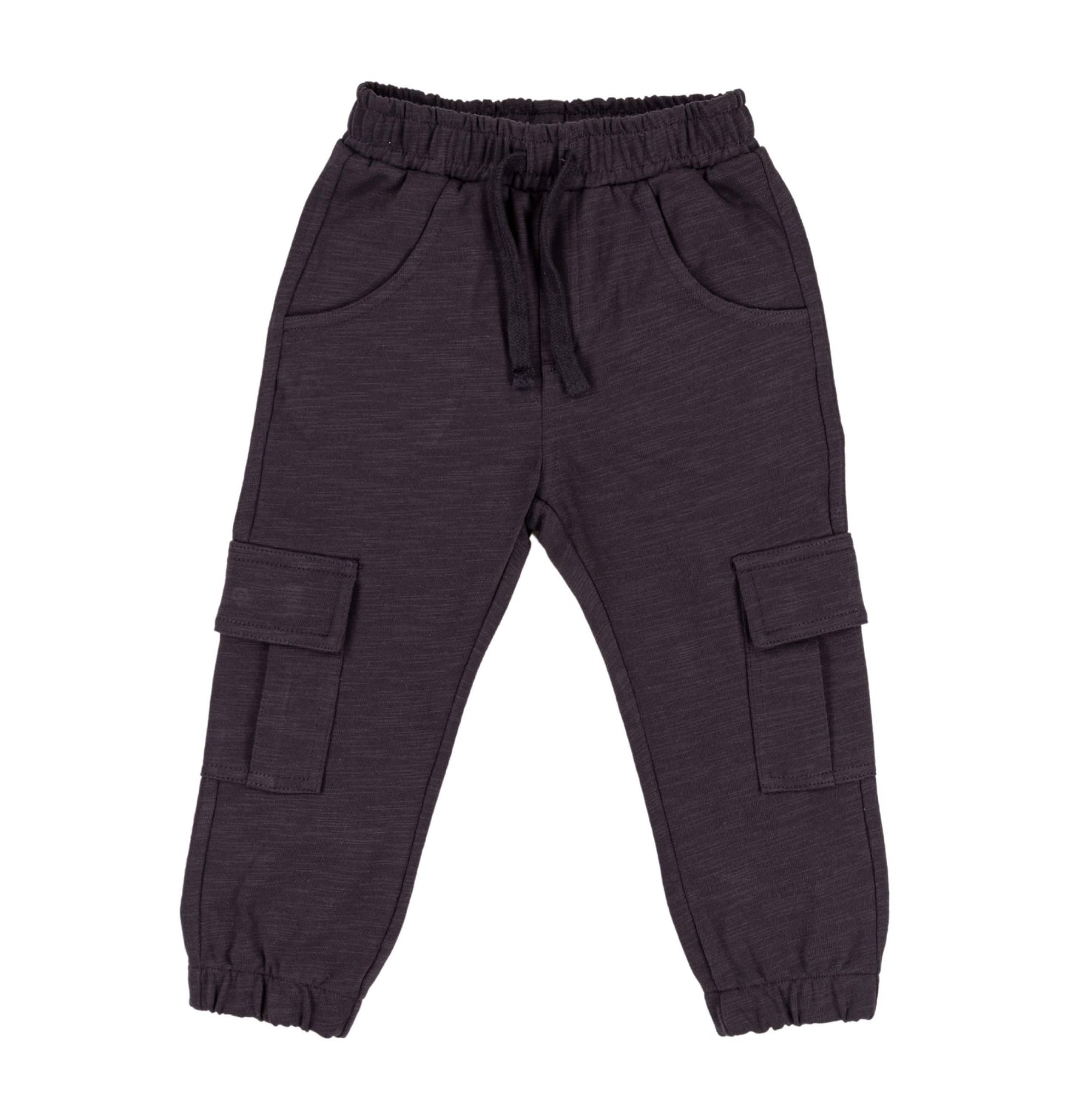 Pantaloni cargo in jersey fiammato