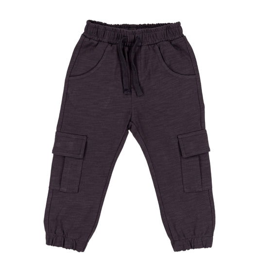 Pantaloni cargo in jersey fiammato