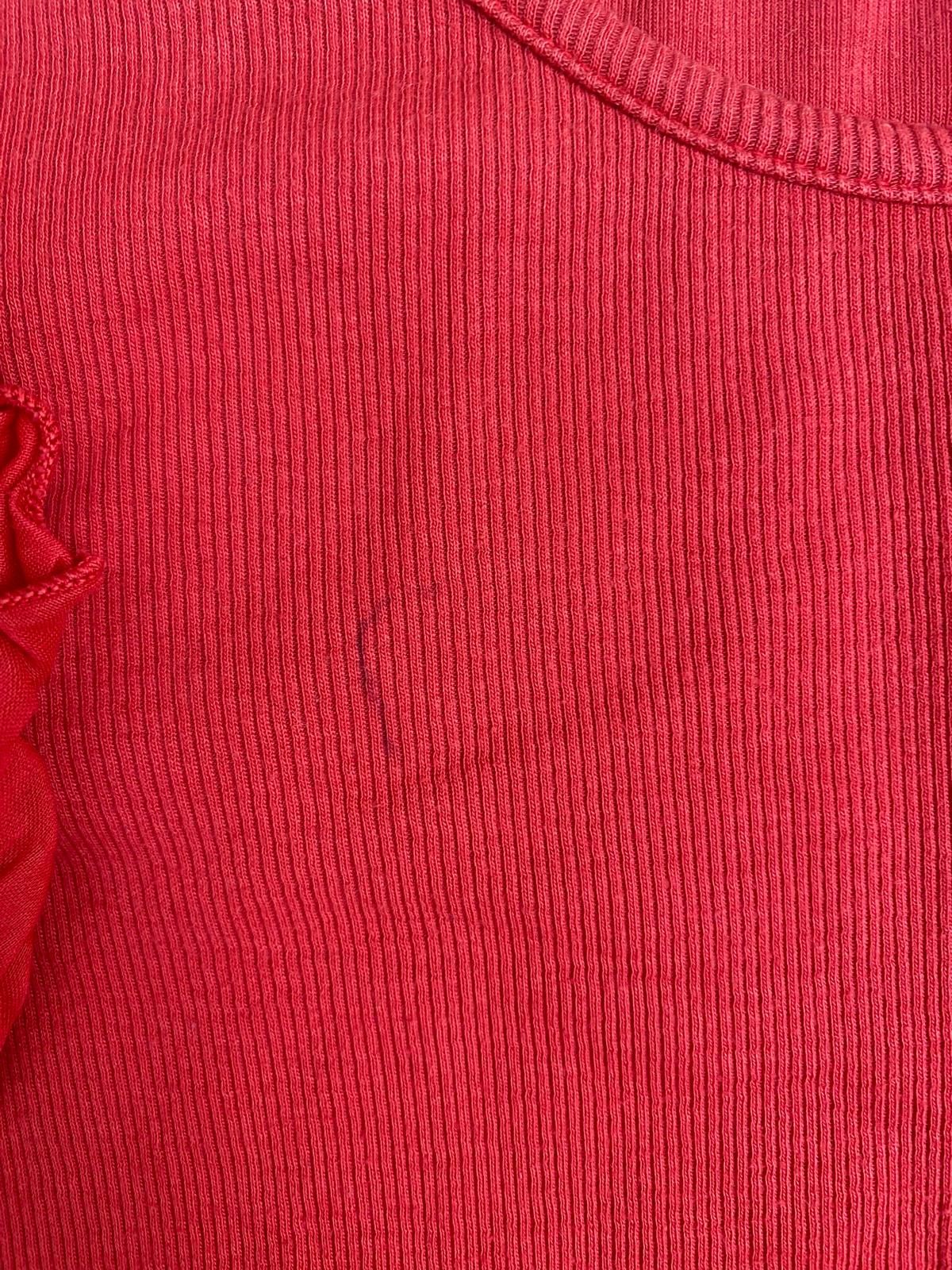 Vestito Bambina Rosso con Balze