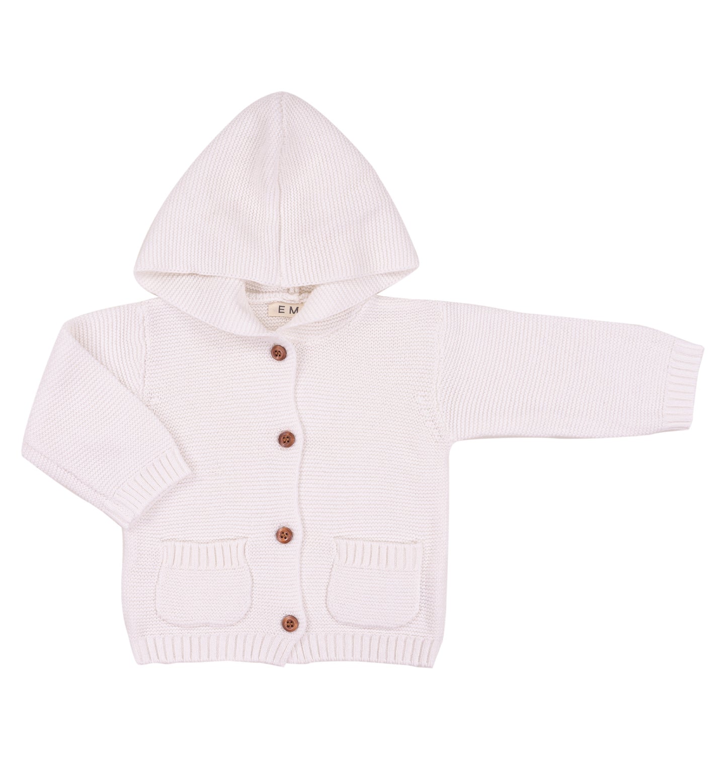 Cardigan in maglia con cappuccio