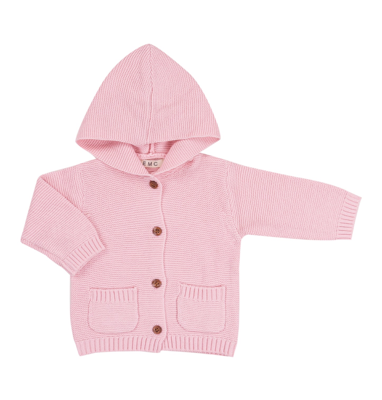 Cardigan in maglia con cappuccio