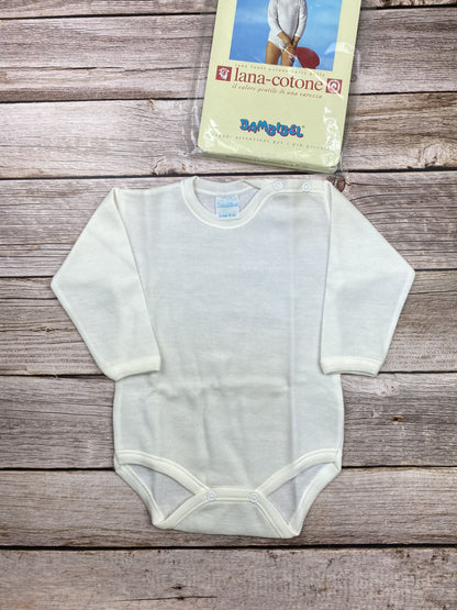 Body lana-cotone manica lunga