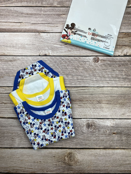 Set di due body senza manica 100% cotone