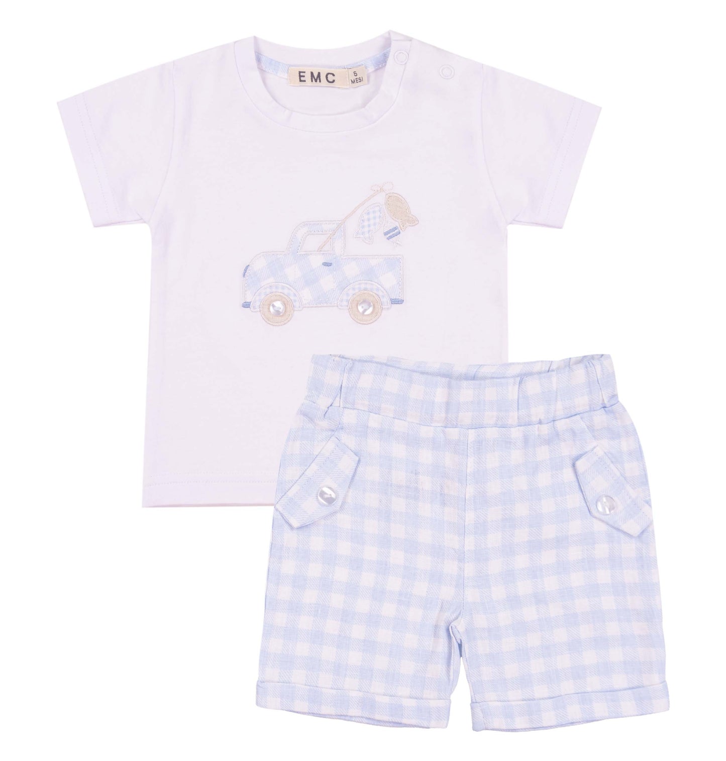 Completo T-shirt e Shorts a Quadretti