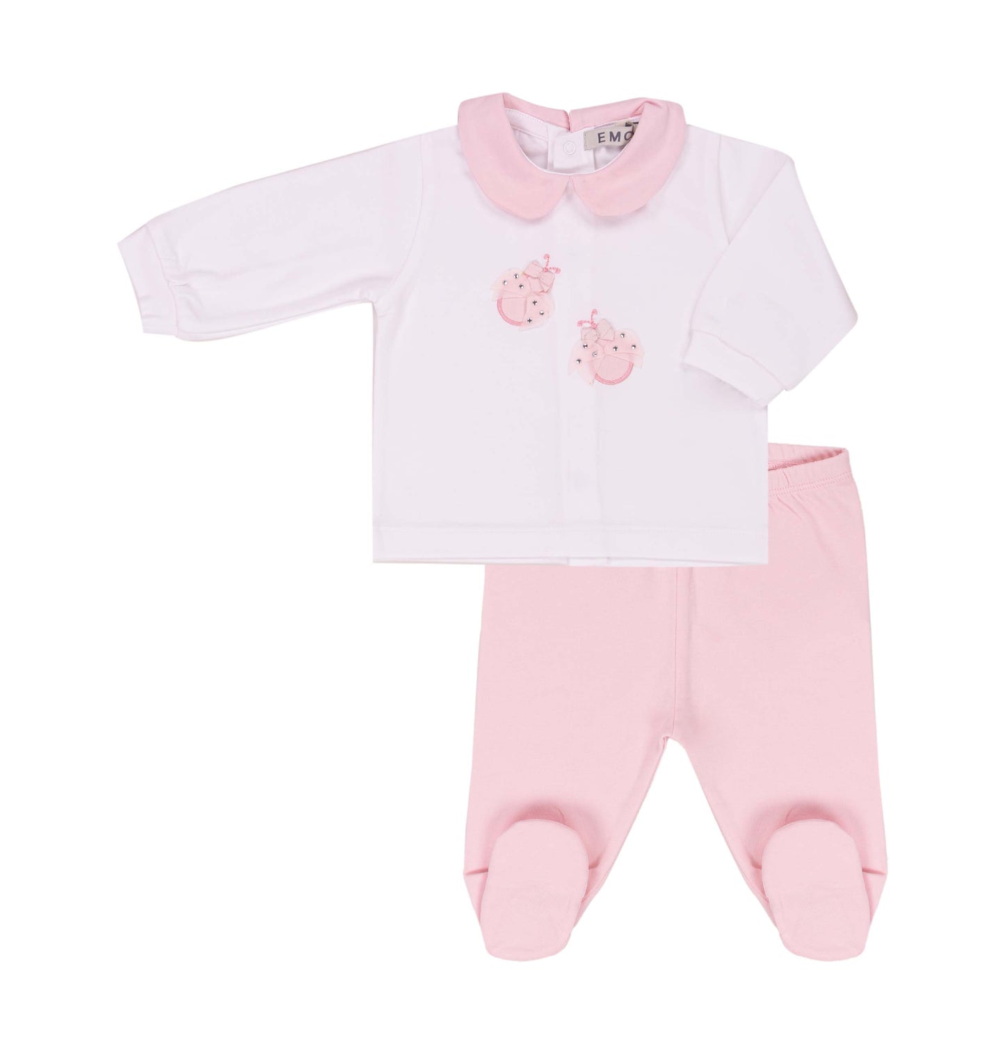 Set t-shirt e pantaloni con piedino