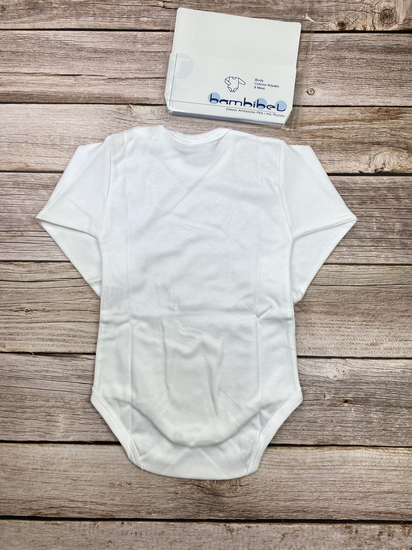 Body manica lunga 100% cotone garzato