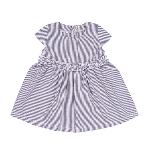 Vestito a righe con volant