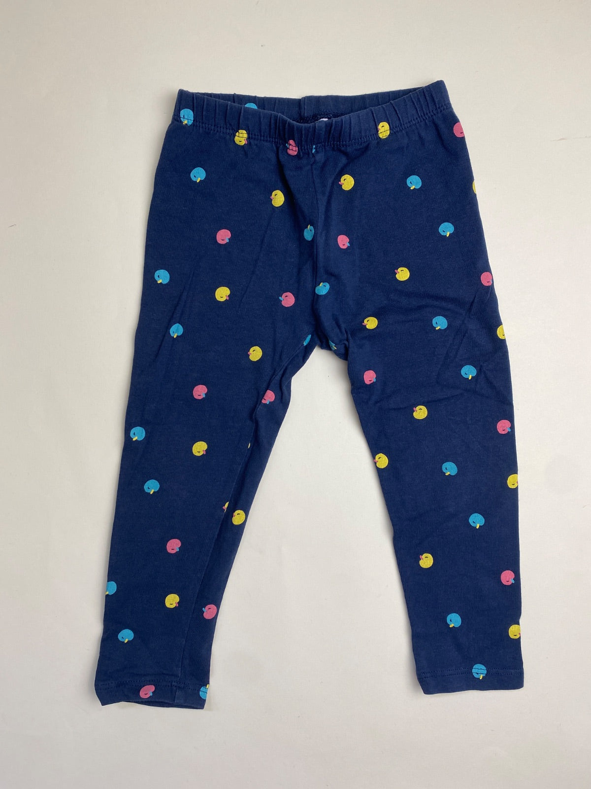 Leggings Bambina Blu con Pois Colorati