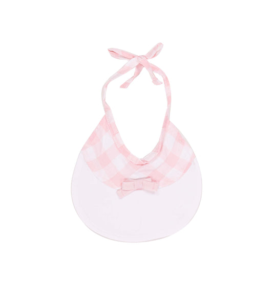 Bavaglino rosa e bianco