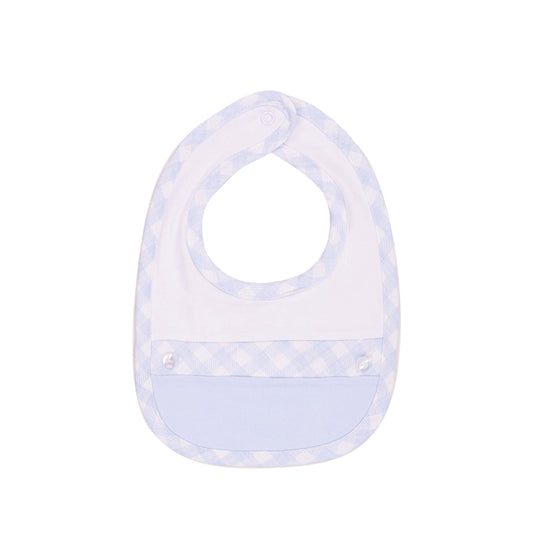 Bavaglino bianco e azzurro