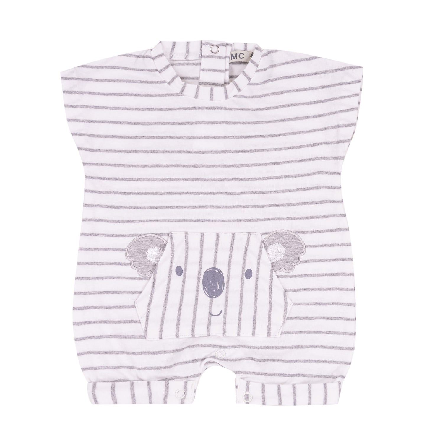 Tutina in cotone a righe