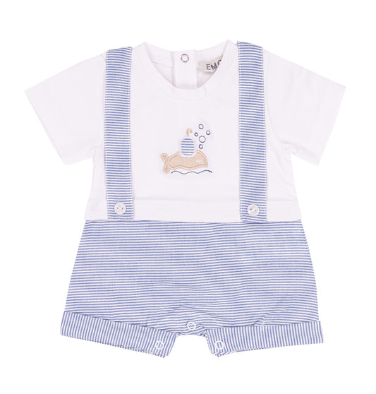 Tutina in cotone a righe