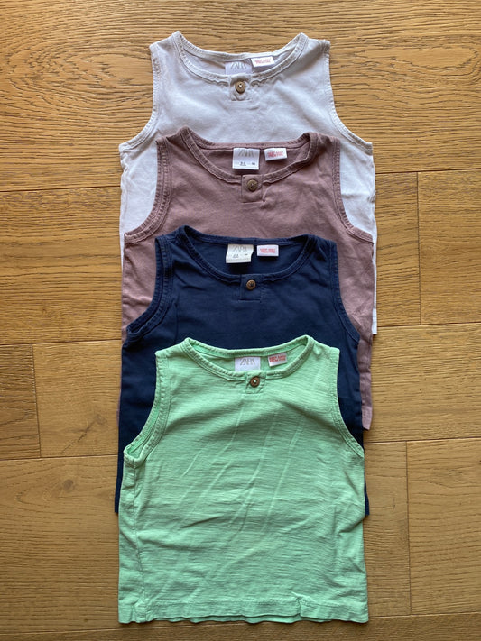 Set 4 Canotte in Cotone