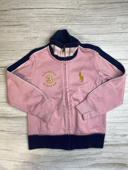Felpa Full-Zip Rosa Ralph Lauren con Ricami