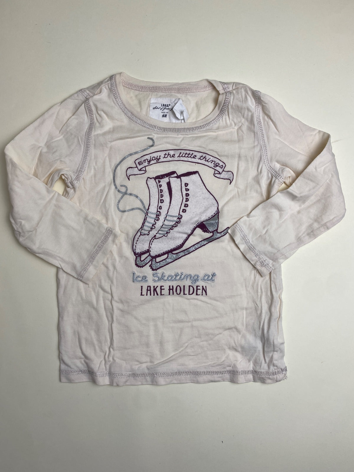 Maglietta a maniche lunghe H&M per bambini con stampa pattini da ghiaccio