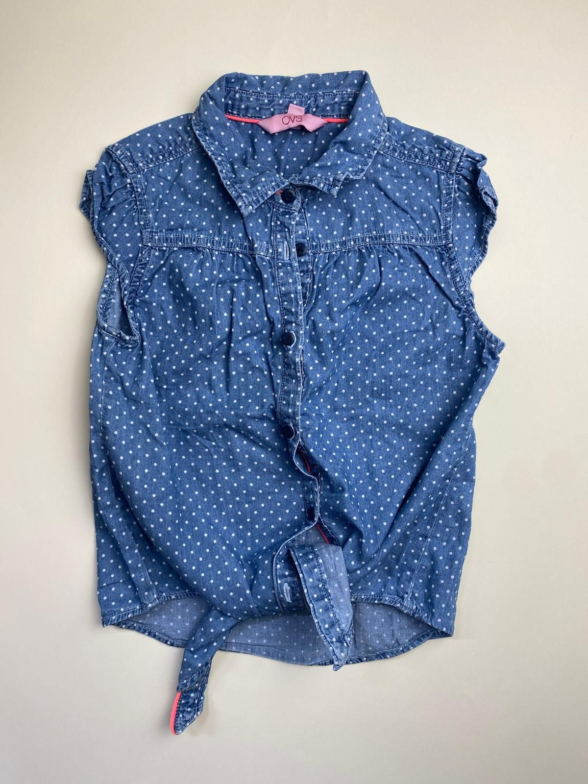Camicia in denim a pois con nodo OVS