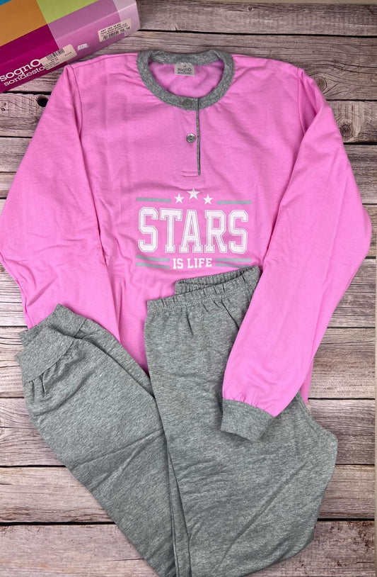 Pigiama manica lunga e pantaloni