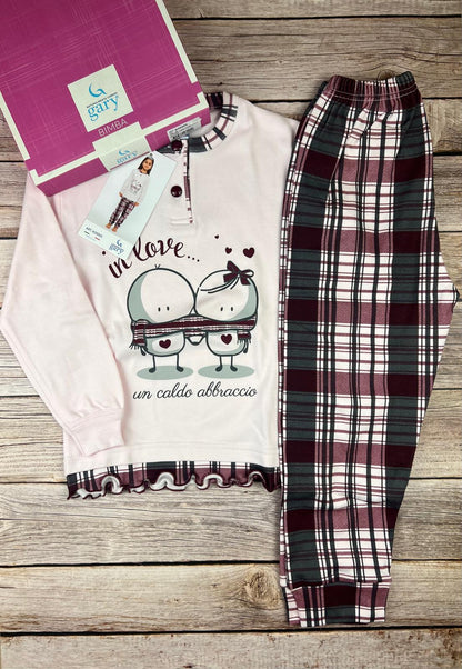 Pigiama manica lunga e pantaloni