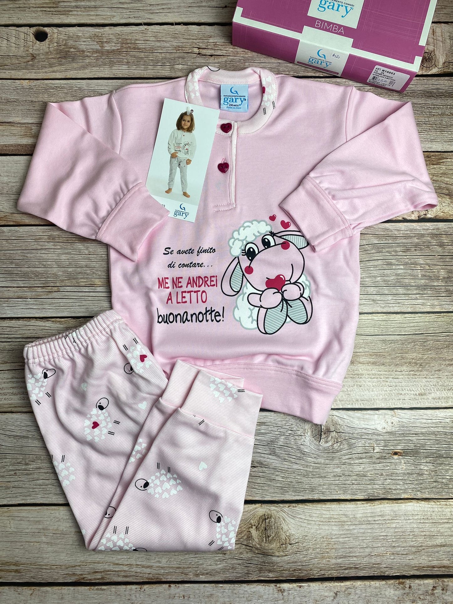 Pigiama manica lunga e pantaloni