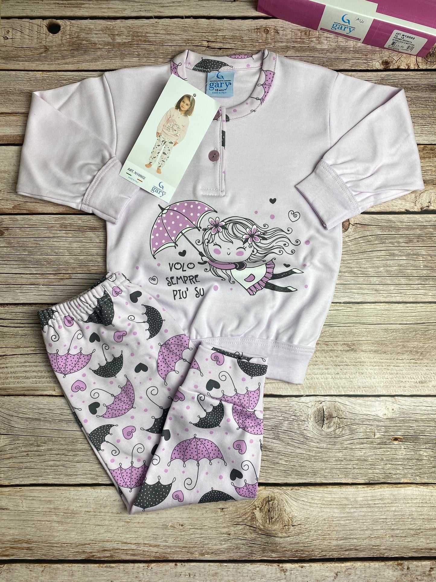 Pigiama manica lunga e pantaloni