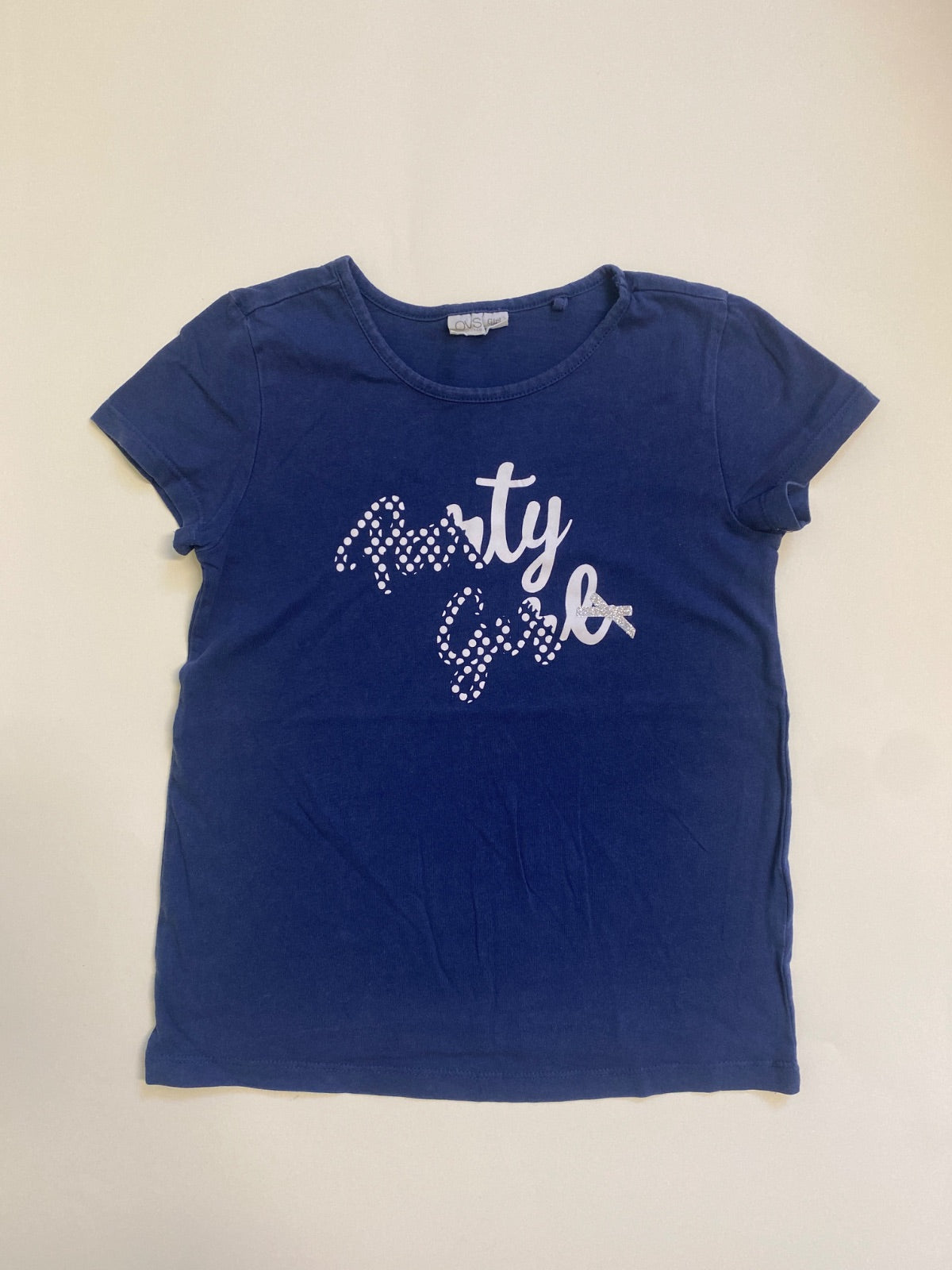 T-shirt blu con scritta Party Girl