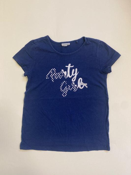 T-shirt blu con scritta Party Girl