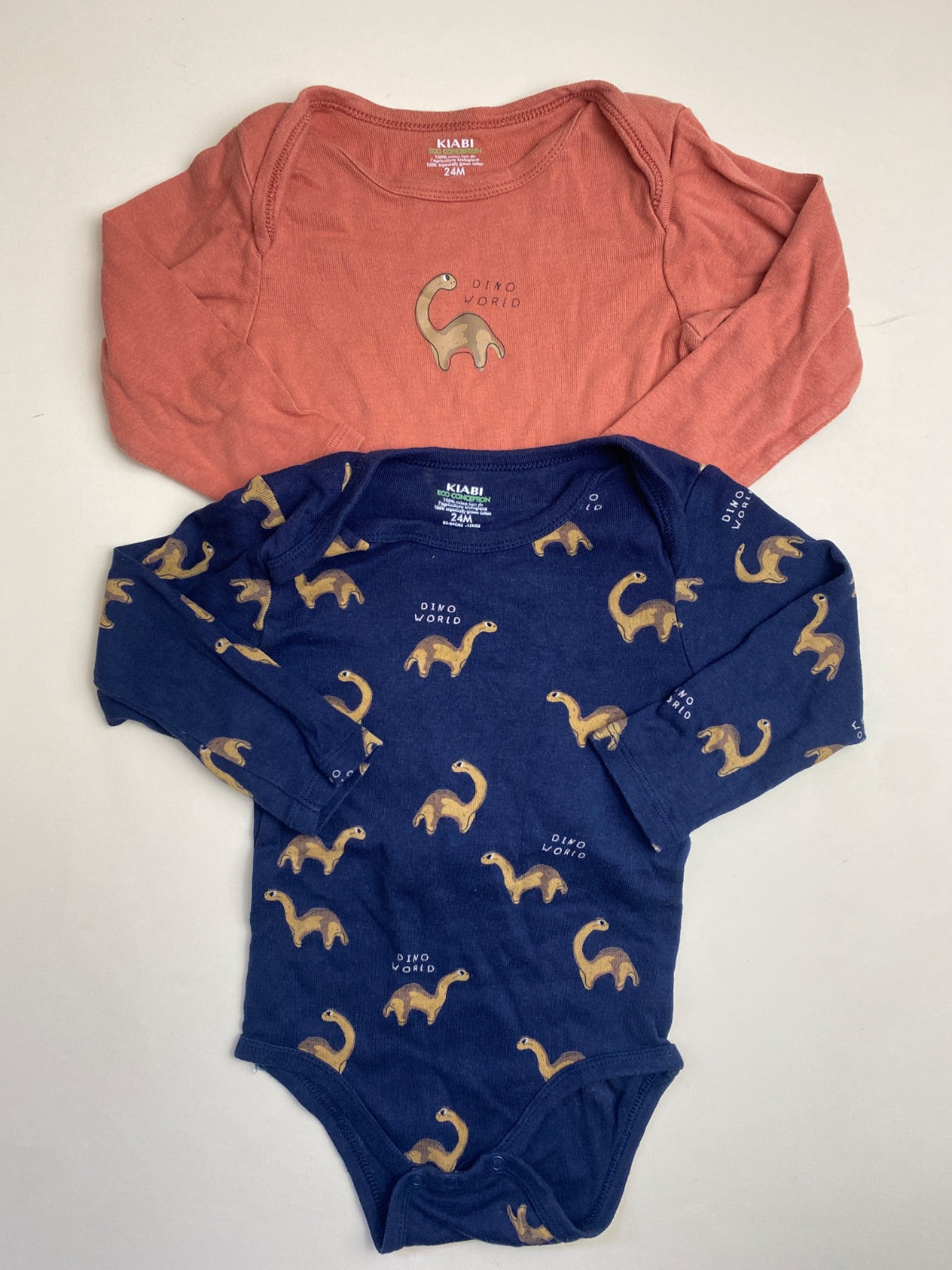 Set 2 Body Neonato Maniche Lunghe Dinosauri