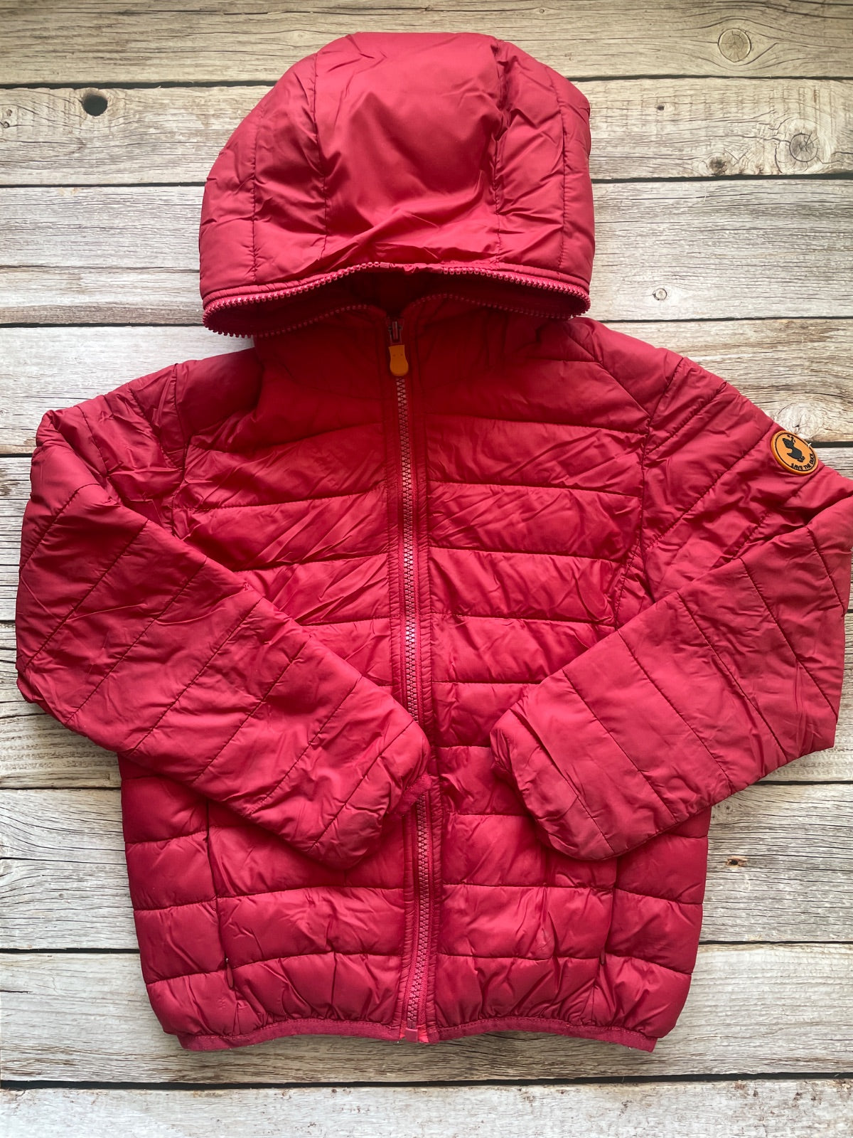 Piumino Bambino Save The Duck con Cappuccio Rosso