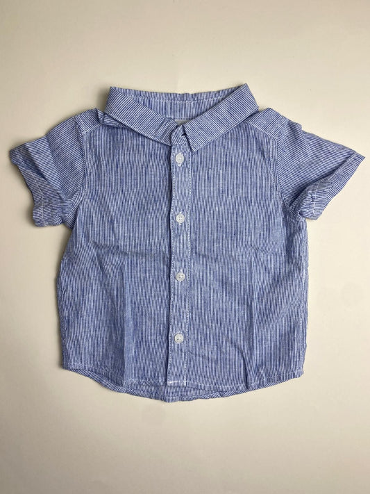 Camicia a maniche corte a righe per neonato