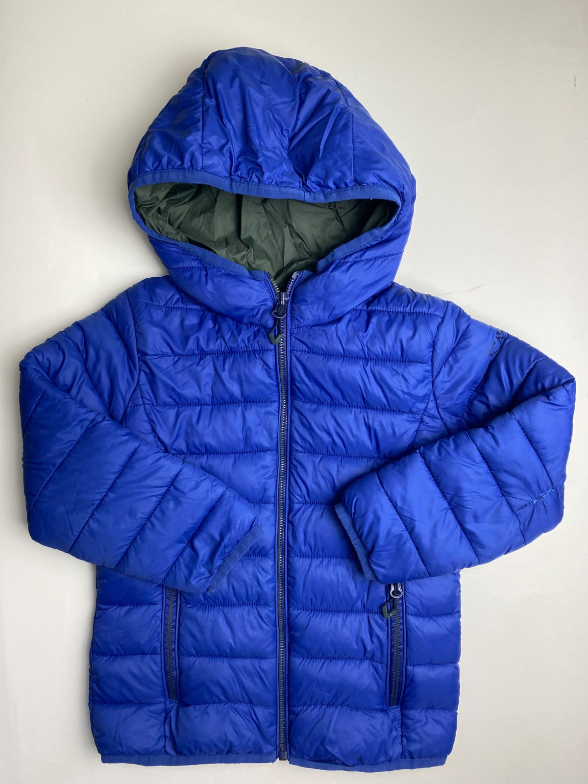 Piumino Leggero Blu con Cappuccio