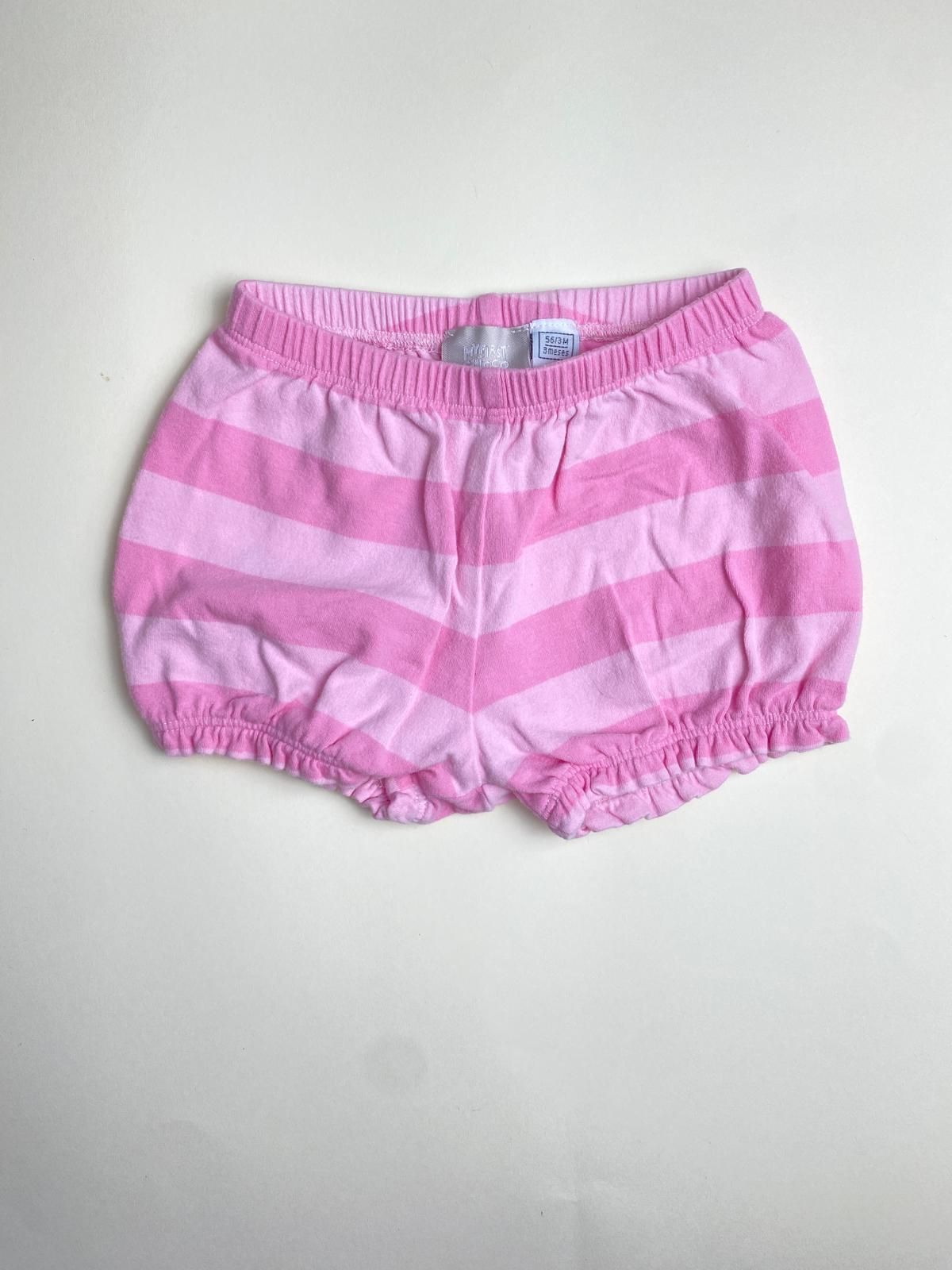 Culotte a righe rosa per neonata