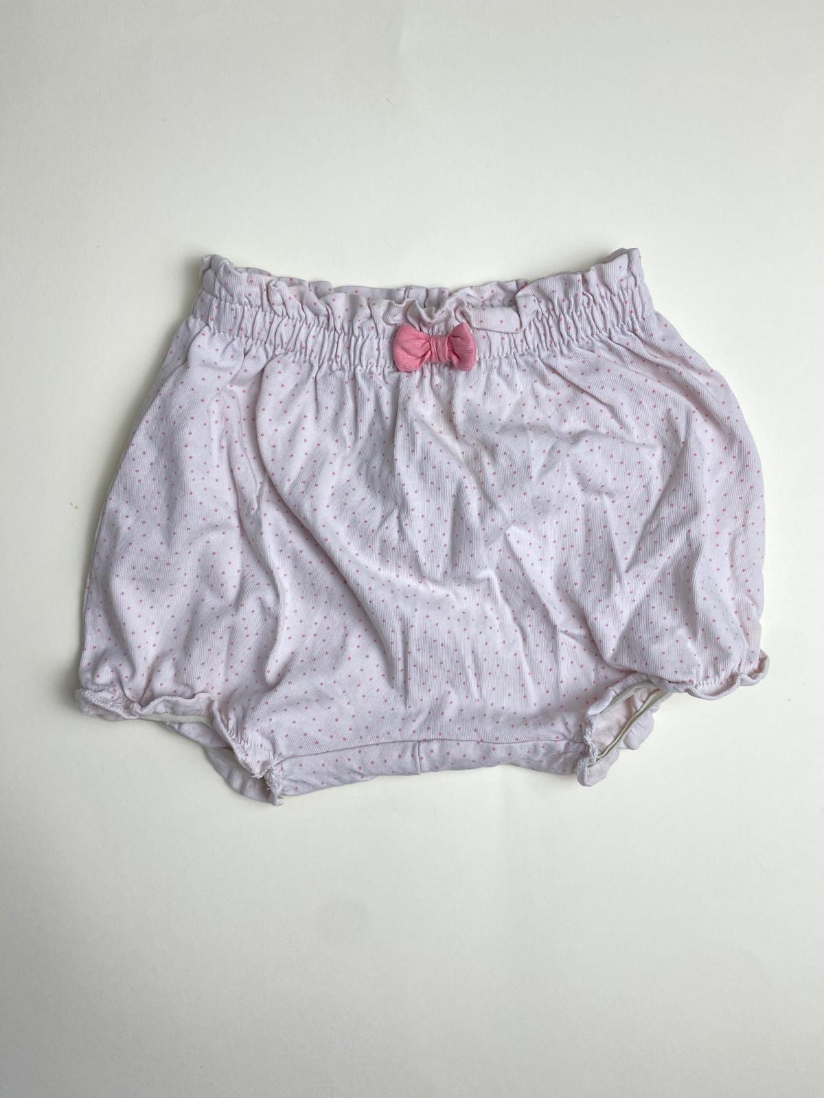 Culotte per neonata a pois rosa