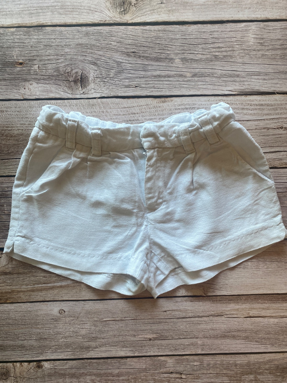 Pantaloncini Casual Bianchi misto cotone e lino