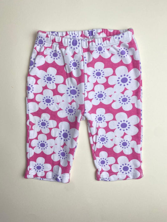 Leggings per neonata con stampa floreale