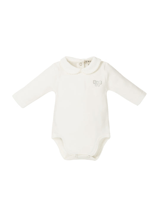 Body in jersey con colletto