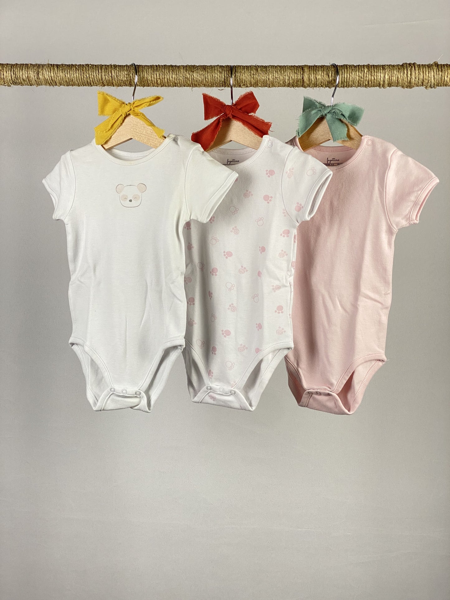 Set tre body manica corta