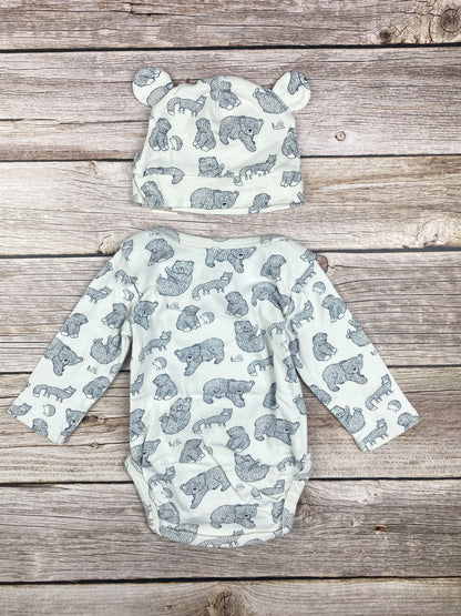 Set body manica lunga e cappellino