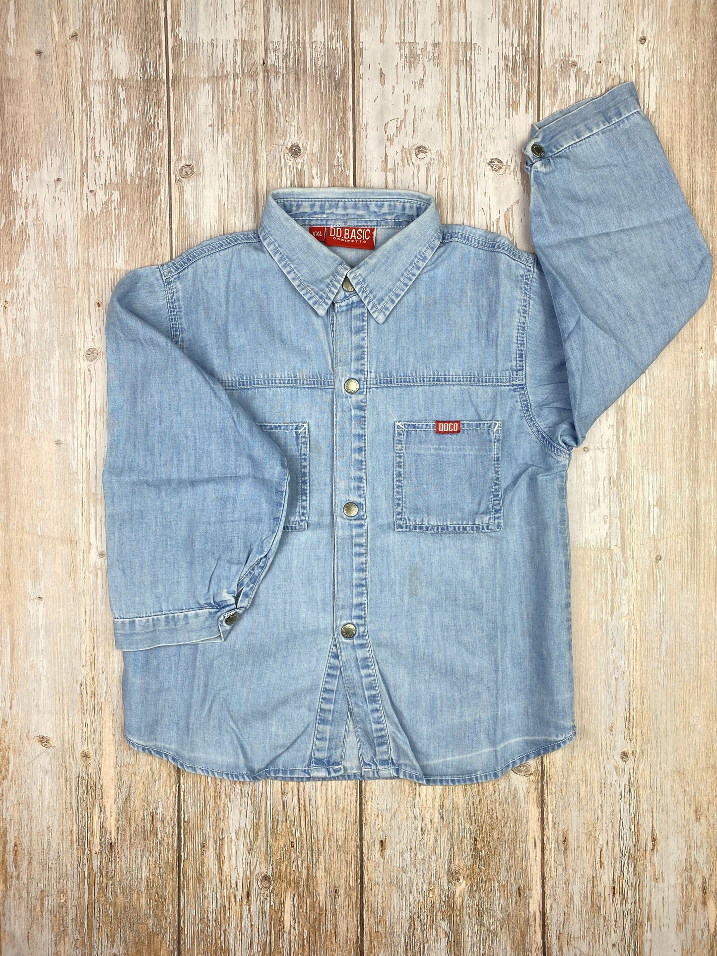 Camicia in jeans manica lunga